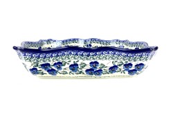 A51 Bunzlau schaal rechthoekig met bewerkte rand 2273X Overige Schalen